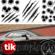 3D Araba Kurşun Deliği Sticker Mermi Deliği Etiketi