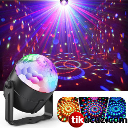 Mini Disko Topu LED RGB Lazer Parti Dj