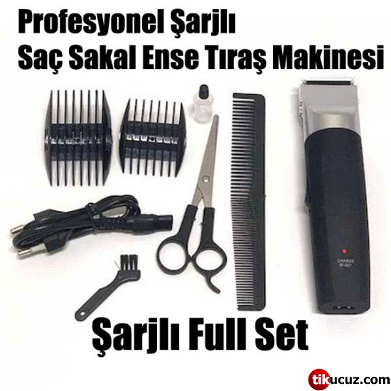 Profesyonel Şarjlı Saç Sakal Ense Tıraş Makinesi 987