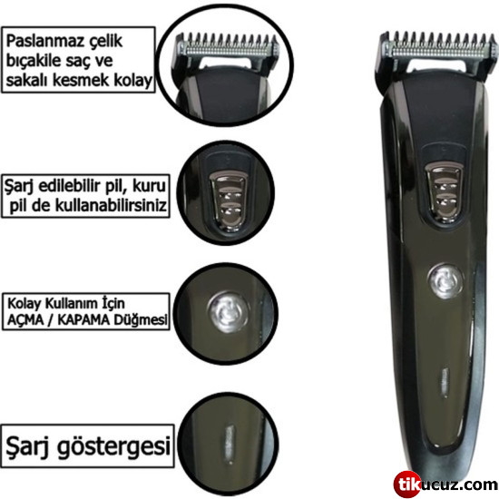 Şarjlı Saç Sakal Tıraş Makinesi HK-550