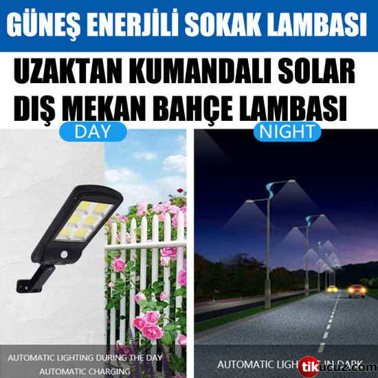 Uzaktan Kumandalı Güneş Enerjili Solar Dış Mekan Bahçe Lambası