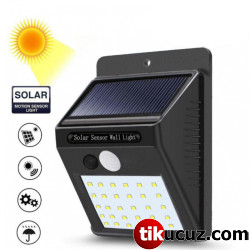 Solar Light Güneş Enerjili 20 Led Li Bahçe Aydınlatma Solar Dış Mekan Lambası Hareket Sensörlü