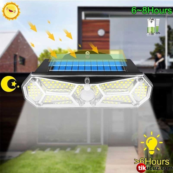 Solar Su Geçirmez Karanlık Ve Hareket Sensörlü Bahçe Lambası