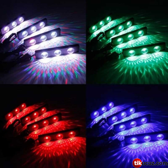 Araç Ayak Altı Sese Duyarlı RGB LED Atmosfer Işığı
