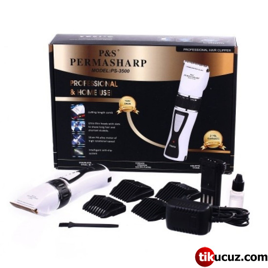 PermaSharp PS-3500 Çift Bataryalı Saç Kesme Makinesi