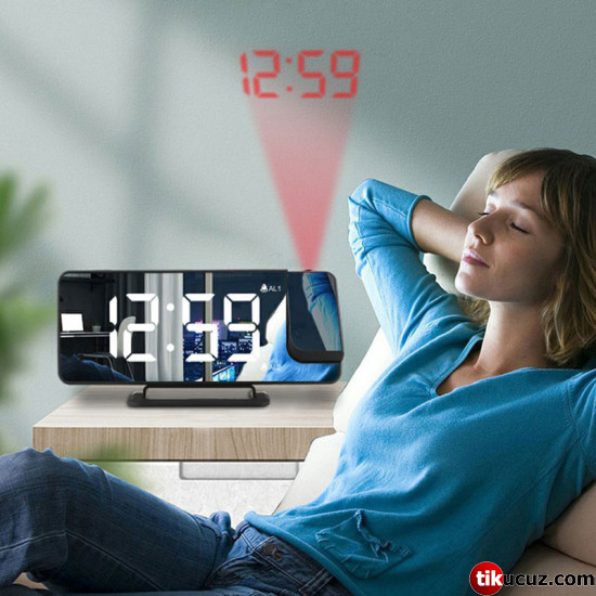 Projeksiyonlu Yanstmalı Dijital Alarmlı Saat