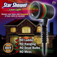Star Shower Motion Slide Show Lazer Işık Gösterisi